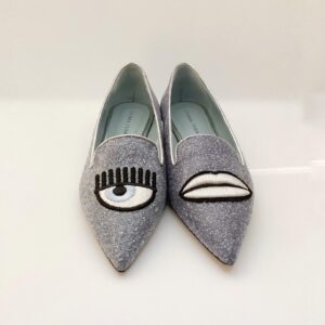 SLIPPER CHIARA FERRAGNI POINTED LIGHT BLUE