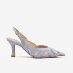 zapato de salon celeste