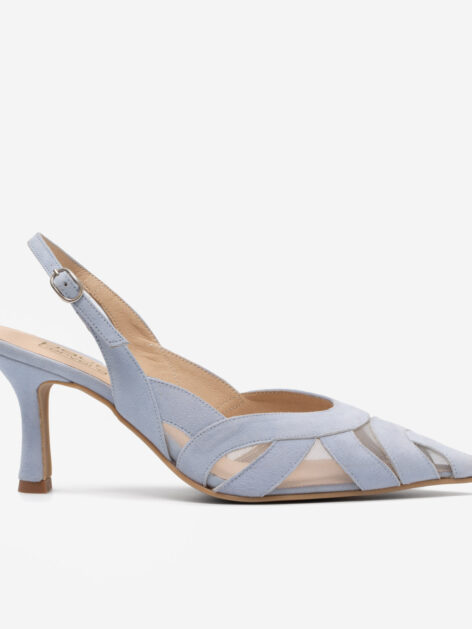 zapato de salon celeste