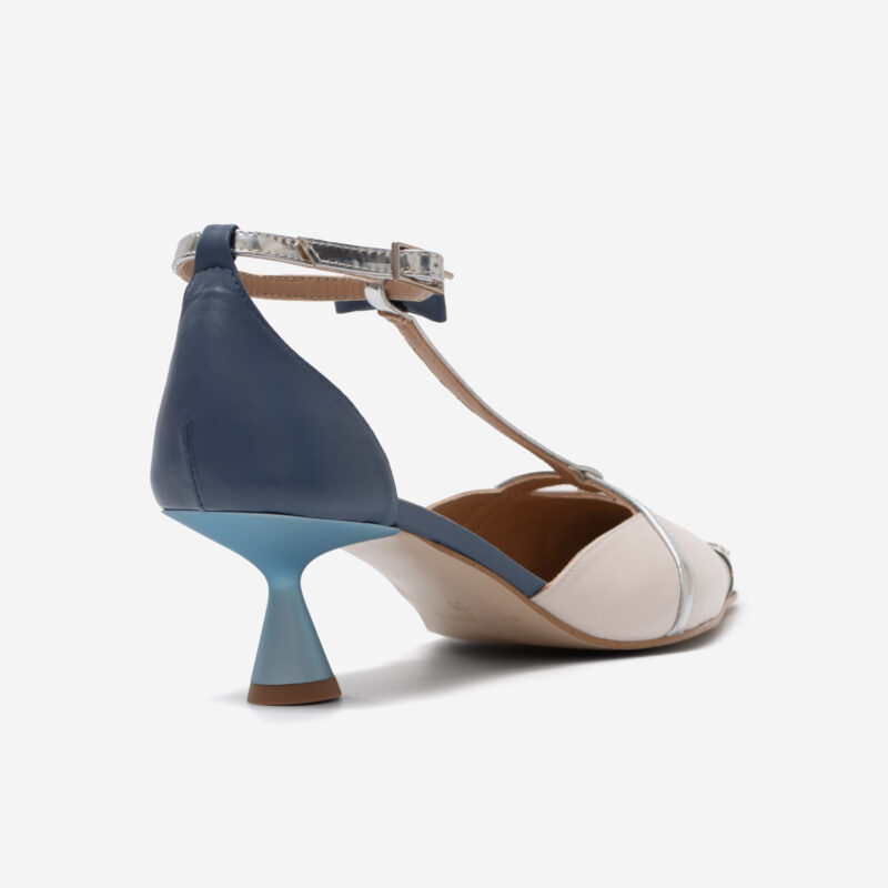 zapato de salon bicolor