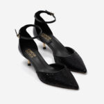 zapato salon lentejuelas negro