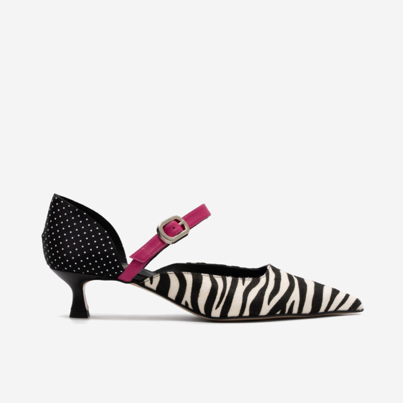 zapato Salon cebra
