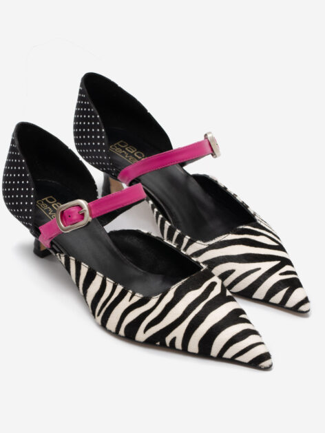 zapato Salon cebra