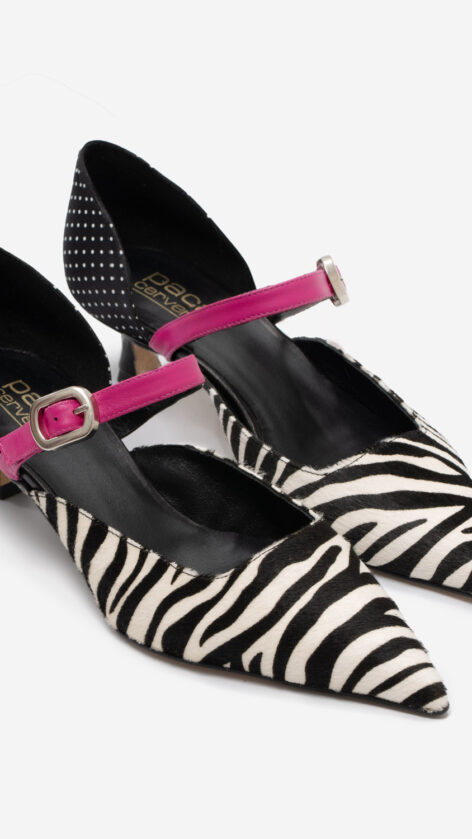 zapato Salon cebra