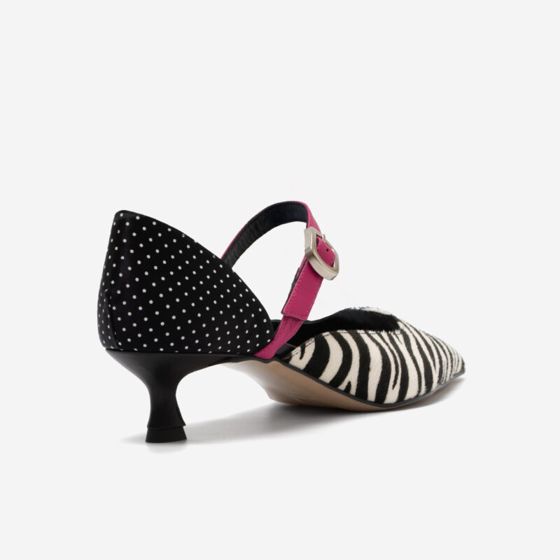 zapato Salon cebra