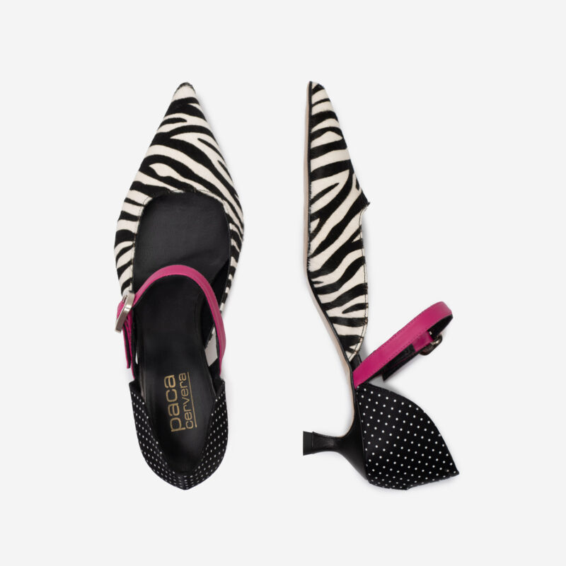 zapato Salon cebra