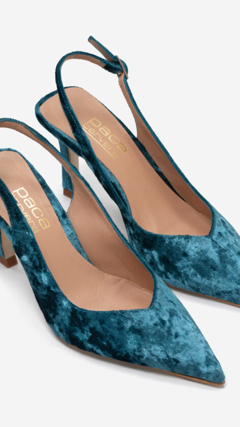 zapato de salon terciopeo topacio