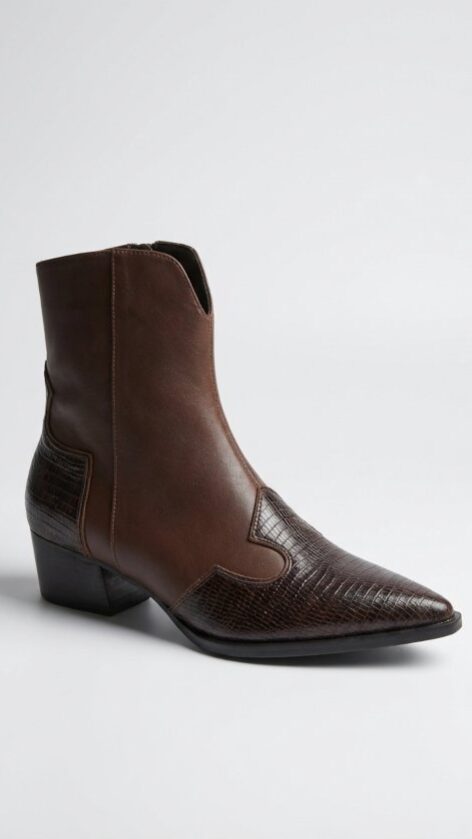 Botín cowboy marrón