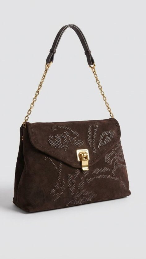 Bolso ante marrón chocolate