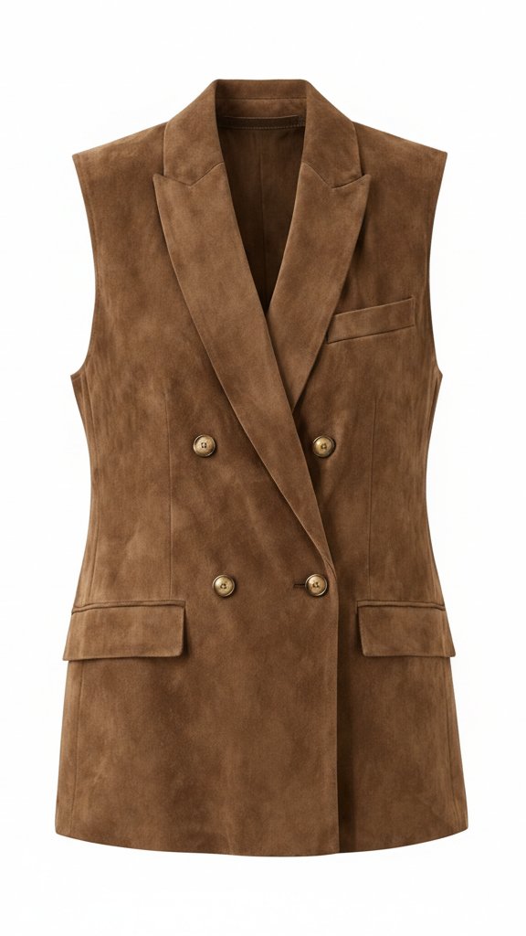 Chaleco over ante marrón chocolate - Imagen 2