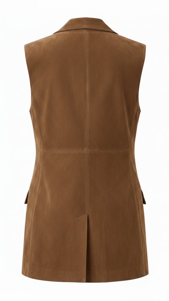 Chaleco over ante marrón chocolate - Imagen 3