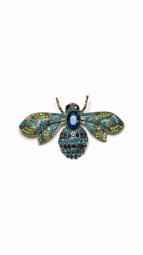 Broche de Insecto Vintage Azul