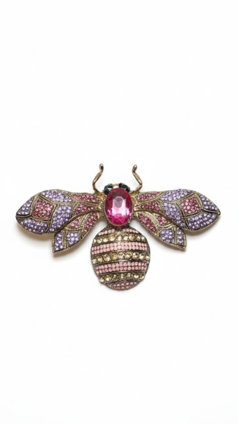 Broche de Insecto Vintage Rosa