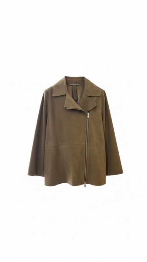 Chaqueta perfecto verde salvia ante