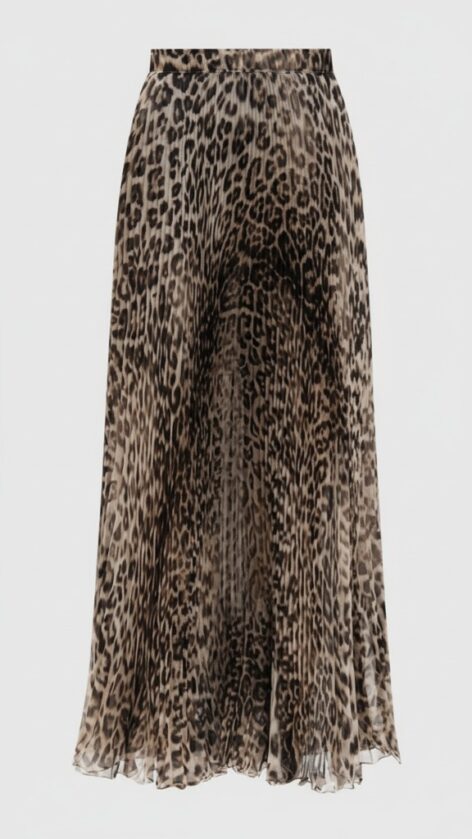 Falda animal print plisse