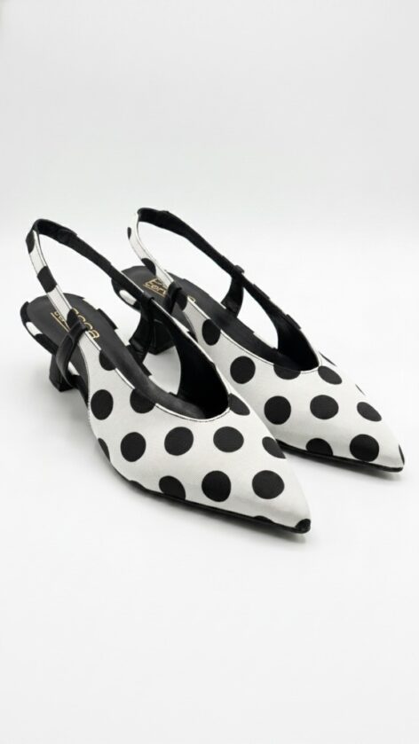 Stiletto Lunares Blanco