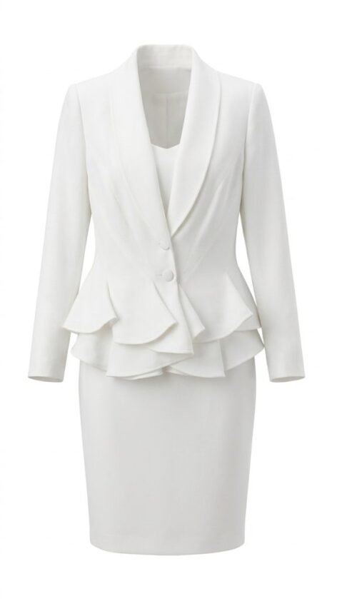 Vestido con chaqueta peplum