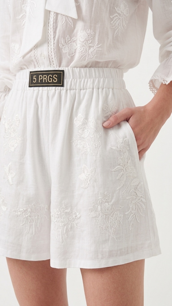 Short boxer bordado blanco - Imagen 3