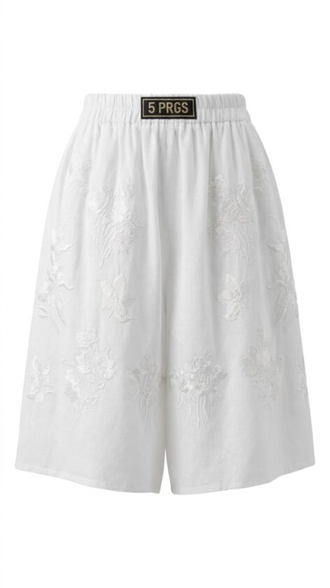 Short boxer bordado blanco