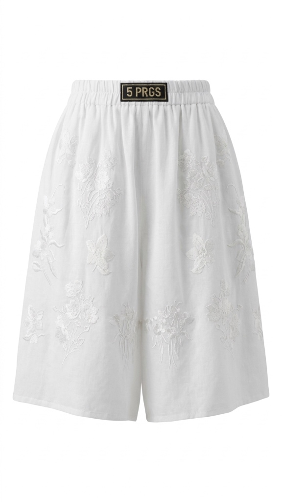 Short boxer bordado blanco