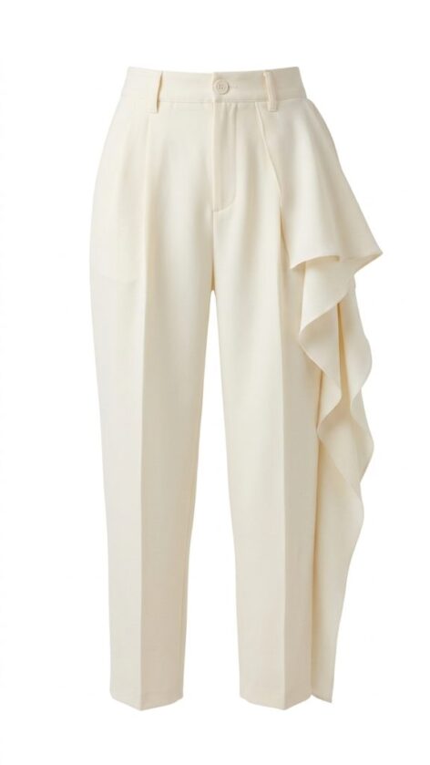 Pantalón con volante lateral