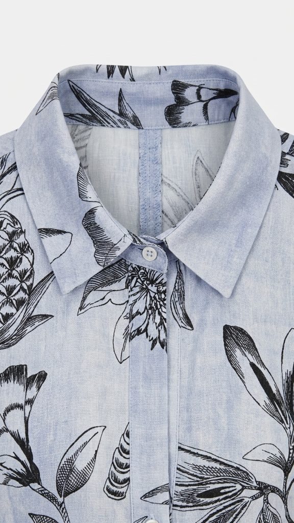 Vestido lino estampado - Imagen 4
