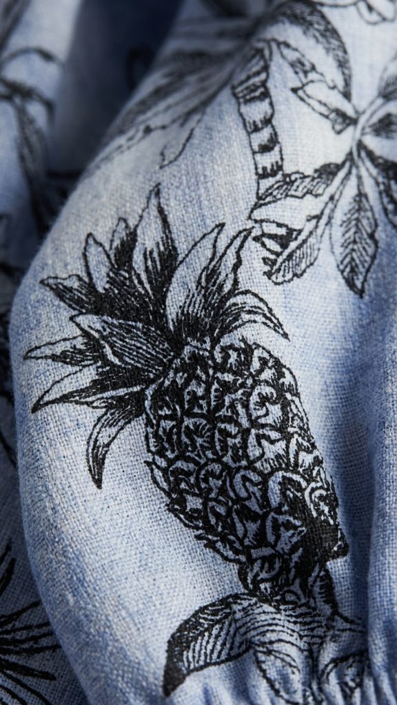 Vestido lino estampado - Imagen 5