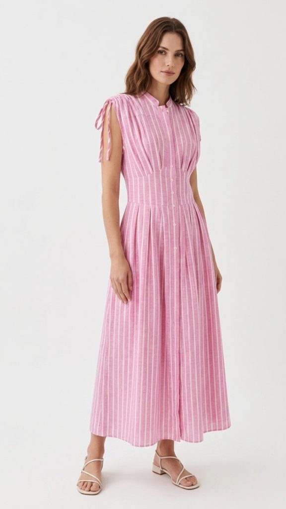 Vestido rayas lino