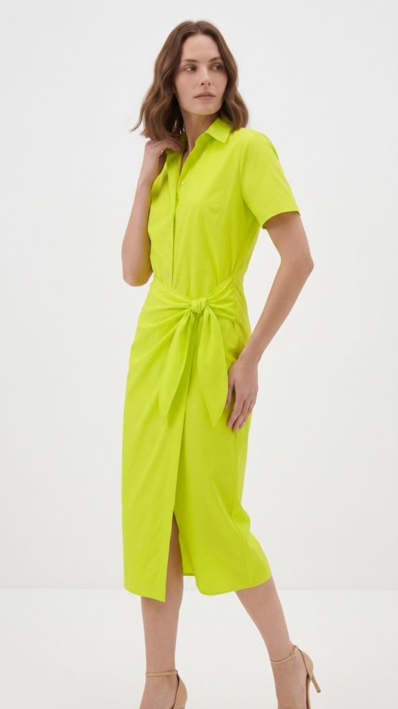 Vestido trapecio verde - Imagen 2