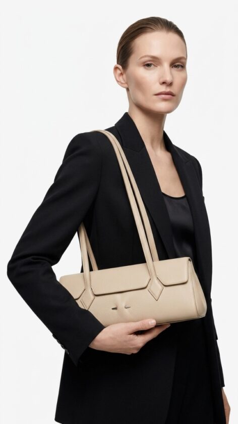 Bolso Piel crema
